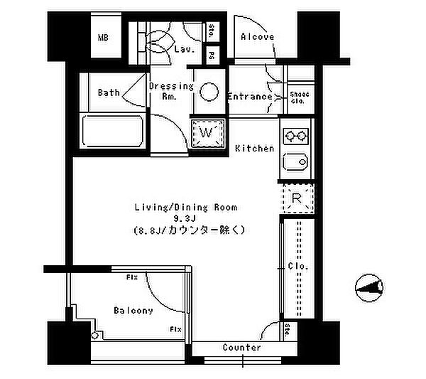 パークアクシス神楽坂ステージ 705｜東京都新宿区水道町(賃貸マンション1R・7階・27.05㎡)の写真 その2