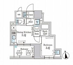 パークアクシス神田レジデンス 602 ｜ 東京都千代田区神田司町２丁目19-1（賃貸マンション1DK・6階・25.11㎡） その2