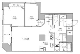 プライムアーバン千住 201 ｜ 東京都足立区千住中居町28-3（賃貸マンション2LDK・2階・69.88㎡） その2