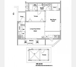 コンフォリア本所吾妻橋 1LDKの間取図画像
