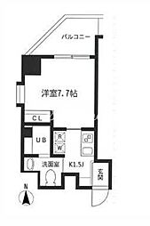 KDXレジデンス御徒町 1Kの間取図画像