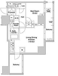 コンフォリア浅草橋 1LDKの間取図画像