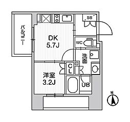 nido新御徒町 1DKの間取図画像