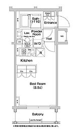 コンフォリア浅草橋 ワンルームの間取図画像