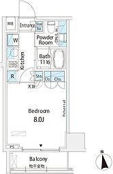 ベルヴュー浅草橋 1Kの間取図画像