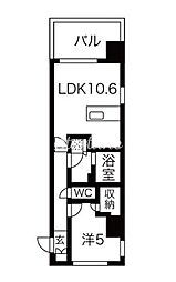 SEASONFLATS蔵前春日通り 1LDKの間取図画像