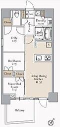 JMF-Residence蔵前二丁目 2SLDKの間取図画像