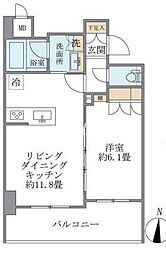 レクシード両国駅前 1LDKの間取図画像
