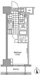 パークハビオ秋葉原エスト 1Kの間取図画像