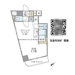 KDXレジデンス元浅草 1DKの間取図画像