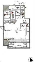 Risingplace浅草 ワンルームの間取図画像