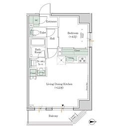 ワンルーフレジデンス新御徒町 1LDKの間取図画像