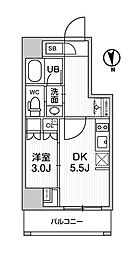 nido新御徒町 1DKの間取図画像