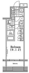 ザ・パークハビオ蔵前 ワンルームの間取図画像