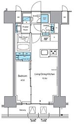 プライムアーバン浅草テラス 1LDKの間取図画像