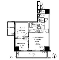 ParkAxis元浅草STAGE 2LDKの間取図画像