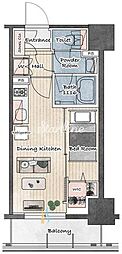 Urbanex新御徒町 1DKの間取図画像