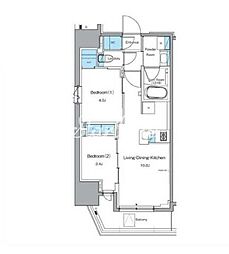 ルフォンプログレ秋葉原EAST 2LDKの間取図画像