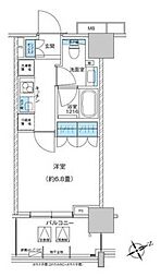 ザ・パークハウス浅草橋タワーレジデンス 1Kの間取図画像