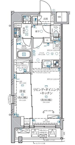 ディアレイシャス赤羽 802｜東京都北区赤羽１丁目(賃貸マンション1LDK・8階・36.80㎡)の写真 その2