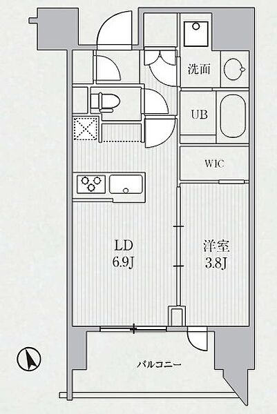 シーズンフラッツ代々木 1001｜東京都渋谷区代々木２丁目(賃貸マンション1LDK・10階・34.34㎡)の写真 その2