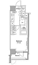 ザ・パークハビオ麻布十番 101 ｜ 東京都港区六本木５丁目13-6（賃貸マンション1K・1階・25.51㎡） その2