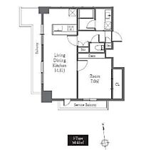 東通レジデンス芝（Totsu Residence Shiba 709 ｜ 東京都港区芝３丁目39-7（賃貸マンション1LDK・7階・50.41㎡） その2