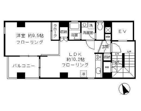 パークビュー南青山 201｜東京都港区南青山１丁目(賃貸マンション1LDK・2階・45.60㎡)の写真 その2