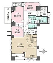 ザ・パークハウス高輪プレイス 204 ｜ 東京都港区高輪４丁目10-60（賃貸マンション3LDK・2階・119.74㎡） その2