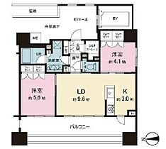 イニシアイオ芝公園 1403 ｜ 東京都港区芝２丁目23-12（賃貸マンション2LDK・14階・53.89㎡） その2