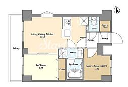オーガスタレジデンス大森 901 9階1SLDKの間取り