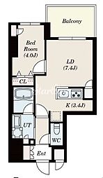 エスレジデンス大森ブレサ 6階1LDKの間取り