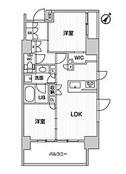 ディームス大井町 2LDKの間取図画像