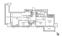 パークタワー大森 3LDKの間取図画像