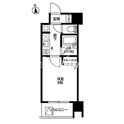 プレール大森EAST 1Kの間取図画像