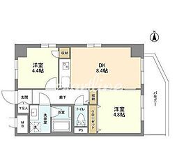 MYRIARESIDENCE西蒲田 2DKの間取図画像