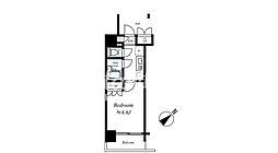メインステージ大森東 1Kの間取図画像