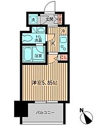 RESIDIA大森 1Kの間取図画像
