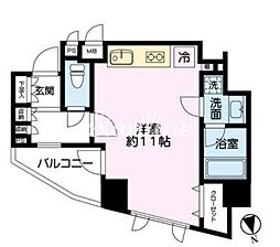 リシェ大井スカイビュー ワンルームの間取図画像