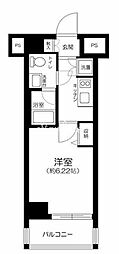 スカイコート品川パークサイド 1Kの間取図画像