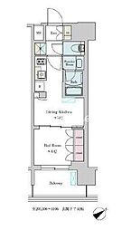Brilliaist大井町 1DKの間取図画像