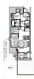ベルファース蒲田West 1DKの間取図画像