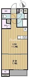 パークキューブ大森山王 1LDKの間取図画像