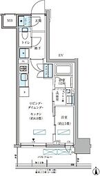 パークアクシス大森山王 1LDKの間取図画像