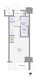 RisingPlace大森 1Kの間取図画像