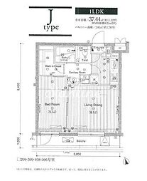 ヴォーガコルテ西馬込アジールコート 1LDKの間取図画像