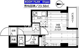 グランドコンシェルジュ蒲田EAST ワンルームの間取図画像