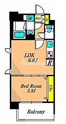 ケンジントンマンション大森ウエスト 1LDKの間取図画像
