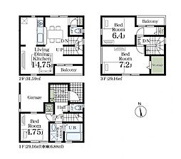 物件画像 川口市朝日1丁目　新築一戸建て　1号棟