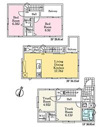 物件画像 川口市南町1丁目　新築戸建て　113　2号棟